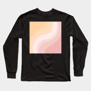 Peach and Rose Swirl Long Sleeve T-Shirt